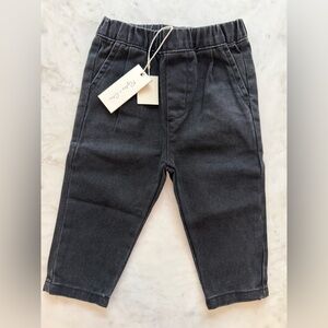 Rylee and Cru Otis Pants in Washed Black, 12-18 Months